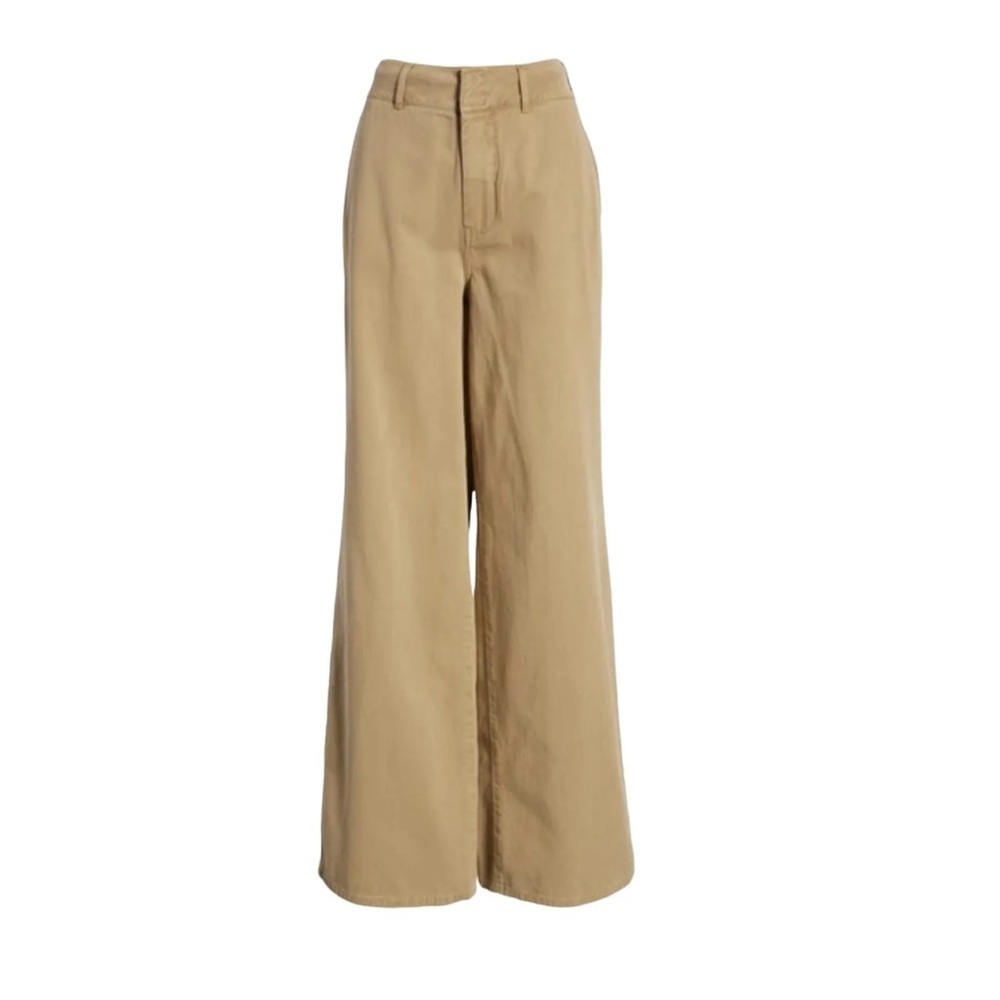 Good American Skate khaki Trouser Wide Leg Baggy Relaxed fit high waist 29 flaw
